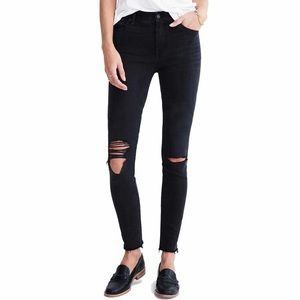 Madewell High Rise Skinny in Black Sea